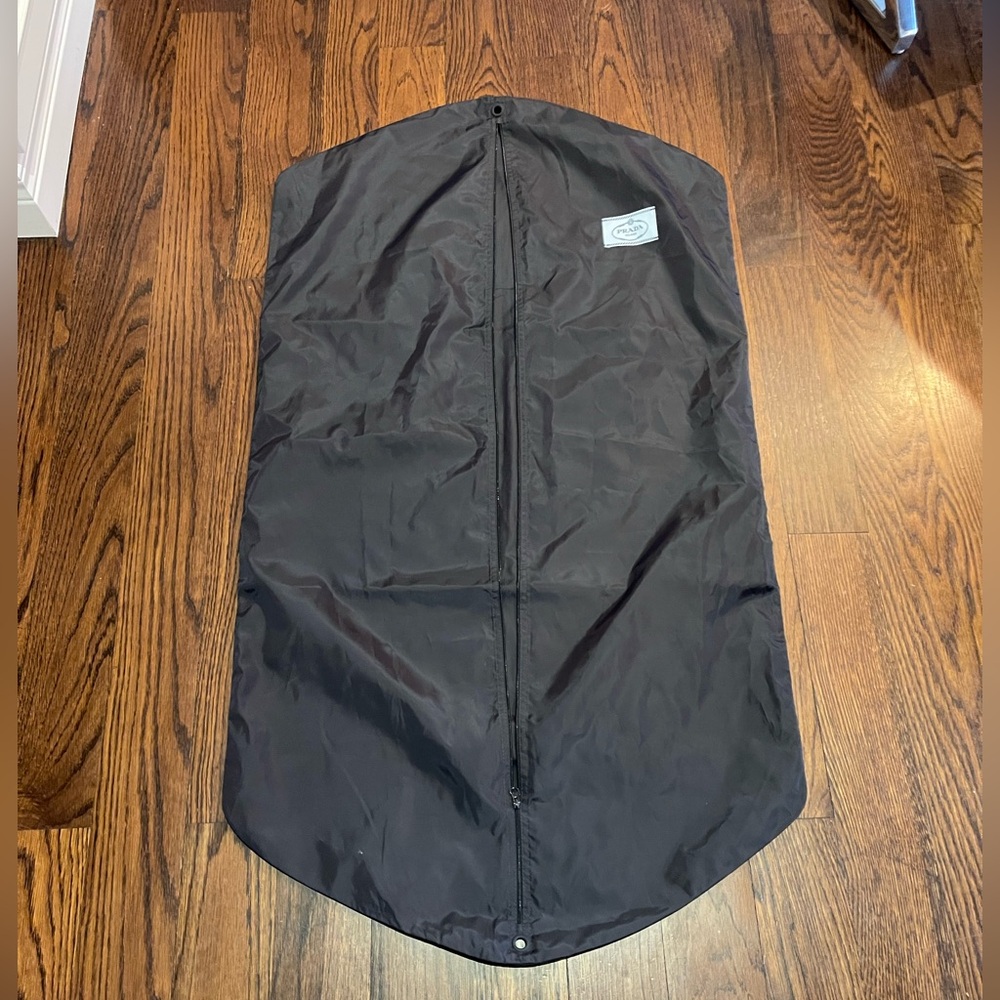 Prada garment hang up bag black. Perfect for travel or storage